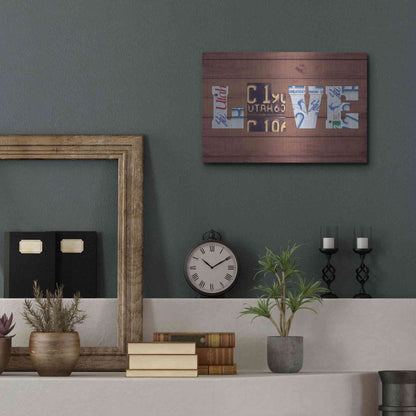 Luxe Metal Art 'UT State Love' by Design Turnpike, Metal Wall Art,16x12