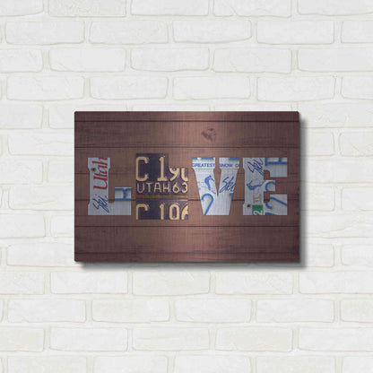 Luxe Metal Art 'UT State Love' by Design Turnpike, Metal Wall Art,24x16