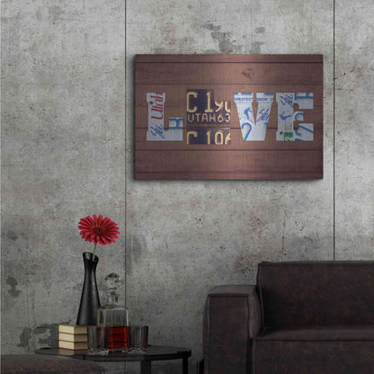 Luxe Metal Art 'UT State Love' by Design Turnpike, Metal Wall Art,36x24
