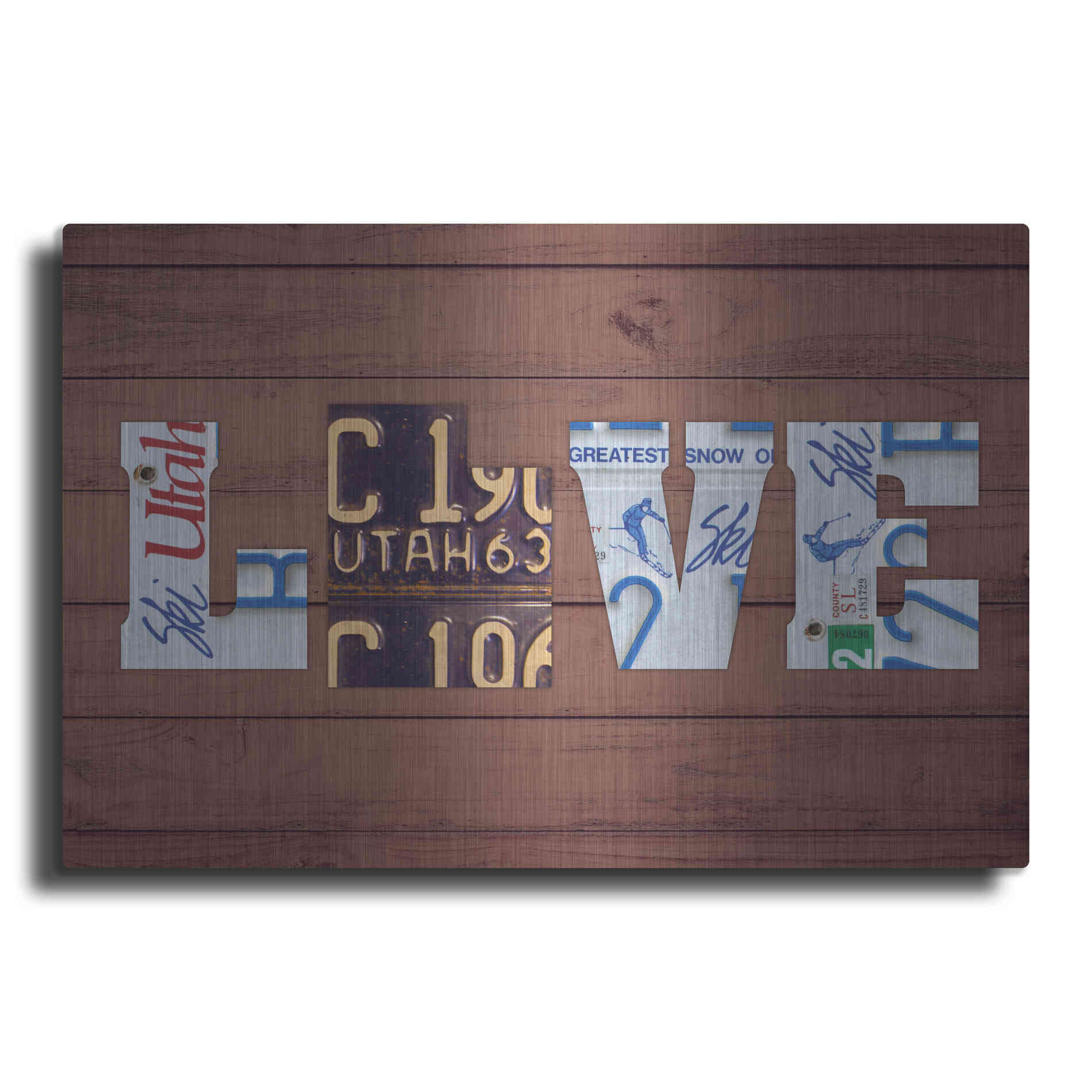 Luxe Metal Art 'UT State Love' by Design Turnpike, Metal Wall Art