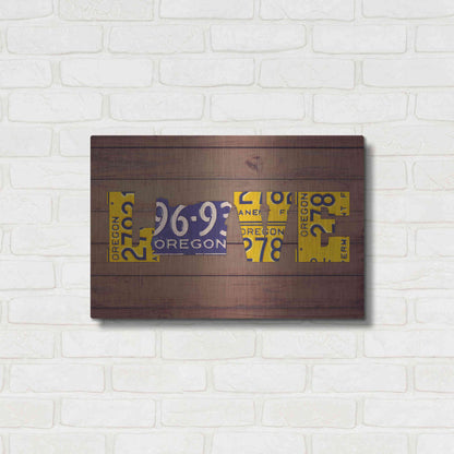 Luxe Metal Art 'OR State Love' by Design Turnpike, Metal Wall Art,24x16