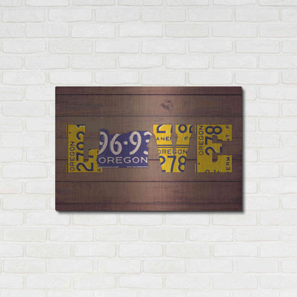 Luxe Metal Art 'OR State Love' by Design Turnpike, Metal Wall Art,36x24