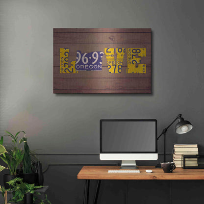 Luxe Metal Art 'OR State Love' by Design Turnpike, Metal Wall Art,36x24
