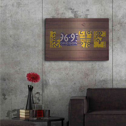 Luxe Metal Art 'OR State Love' by Design Turnpike, Metal Wall Art,36x24