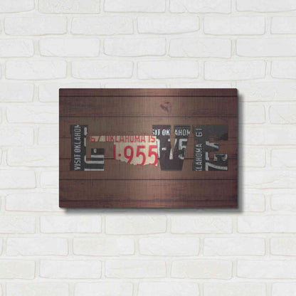 Luxe Metal Art 'OK State Love' by Design Turnpike, Metal Wall Art,24x16