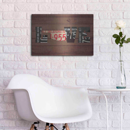 Luxe Metal Art 'OK State Love' by Design Turnpike, Metal Wall Art,24x16