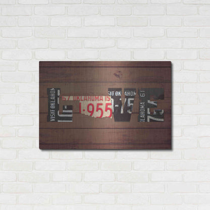 Luxe Metal Art 'OK State Love' by Design Turnpike, Metal Wall Art,36x24