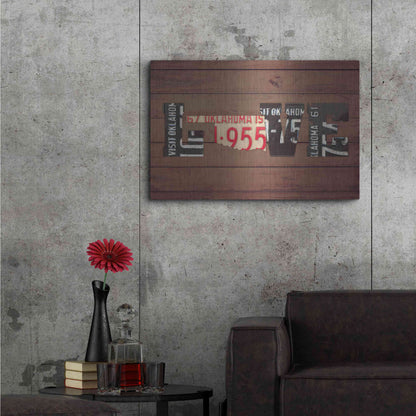 Luxe Metal Art 'OK State Love' by Design Turnpike, Metal Wall Art,36x24