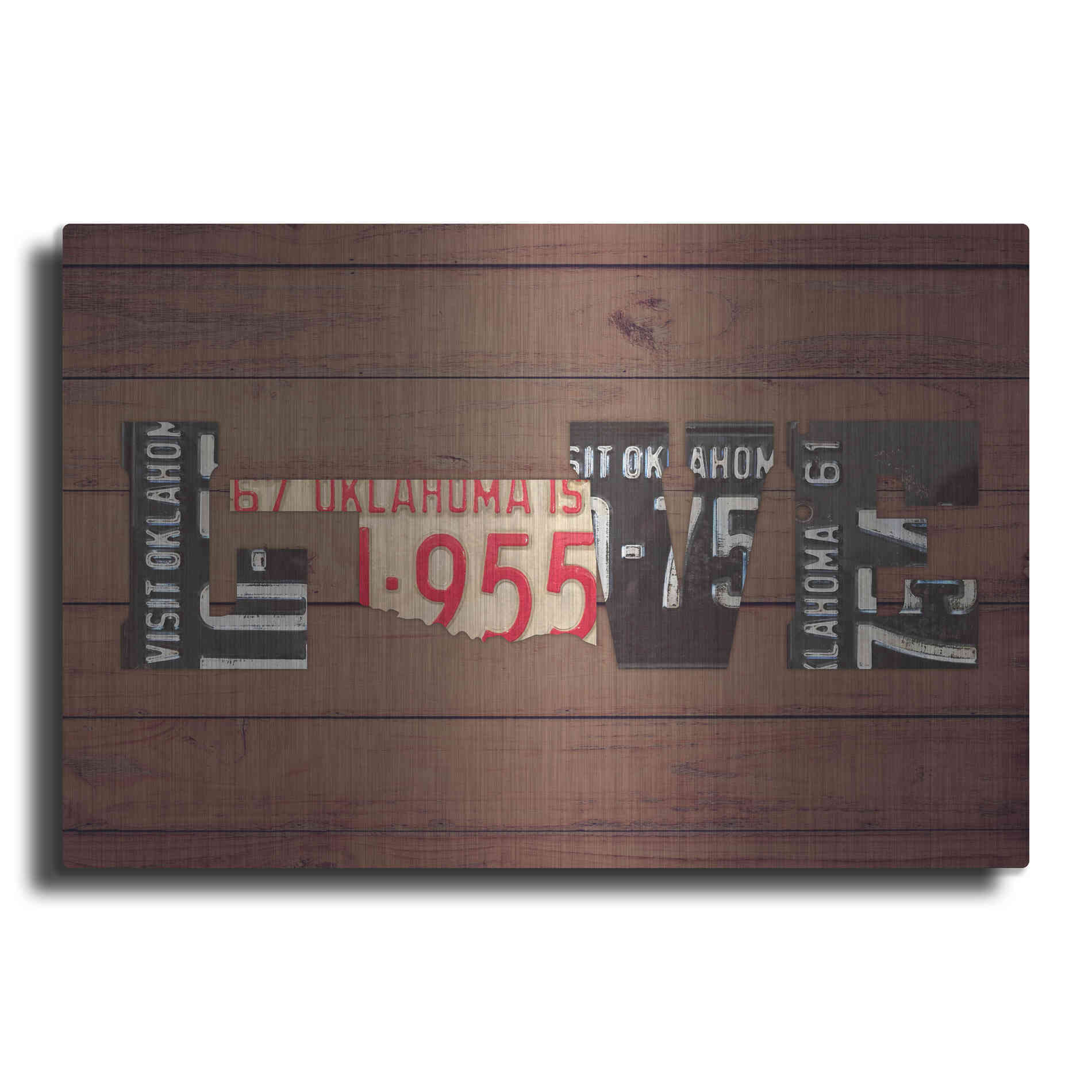 Luxe Metal Art 'OK State Love' by Design Turnpike, Metal Wall Art