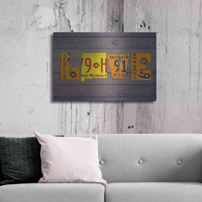Luxe Metal Art 'NM State Love' by Design Turnpike, Metal Wall Art,36x24