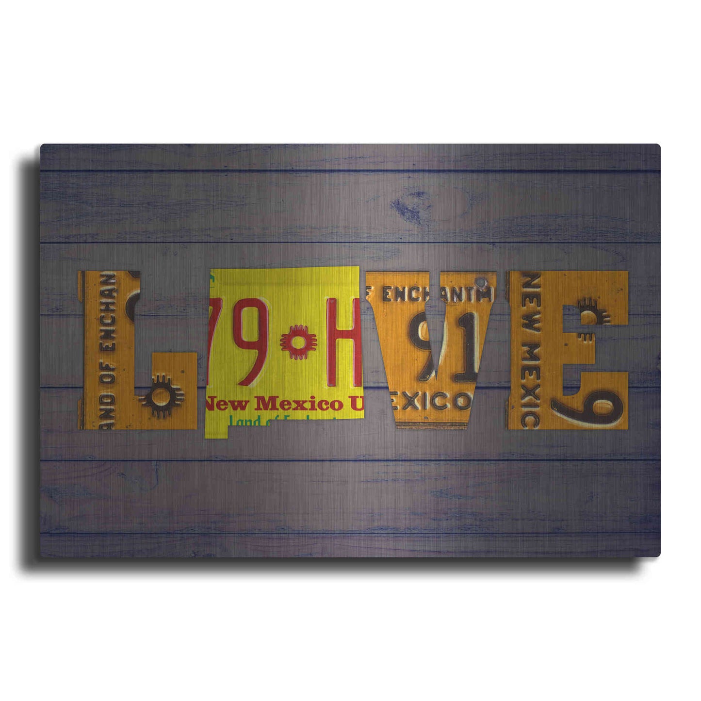 Luxe Metal Art 'NM State Love' by Design Turnpike, Metal Wall Art