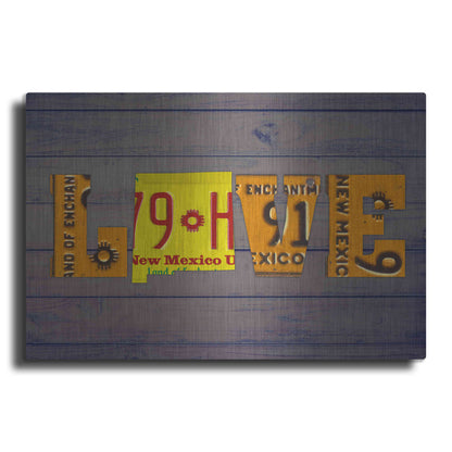 Luxe Metal Art 'NM State Love' by Design Turnpike, Metal Wall Art
