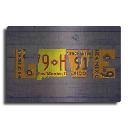 Luxe Metal Art 'NM State Love' by Design Turnpike, Metal Wall Art