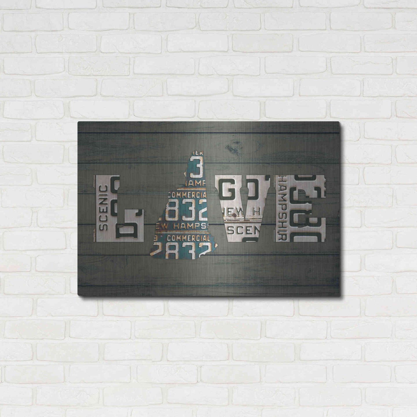 Luxe Metal Art 'NH State Love' by Design Turnpike, Metal Wall Art,36x24