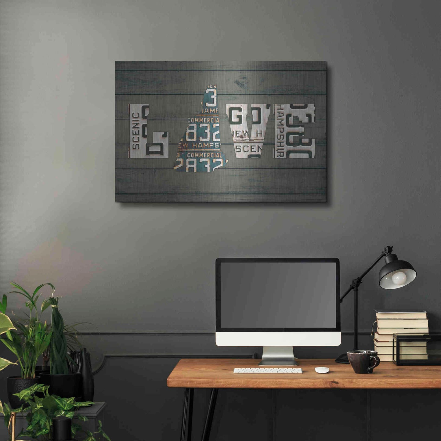 Luxe Metal Art 'NH State Love' by Design Turnpike, Metal Wall Art,36x24