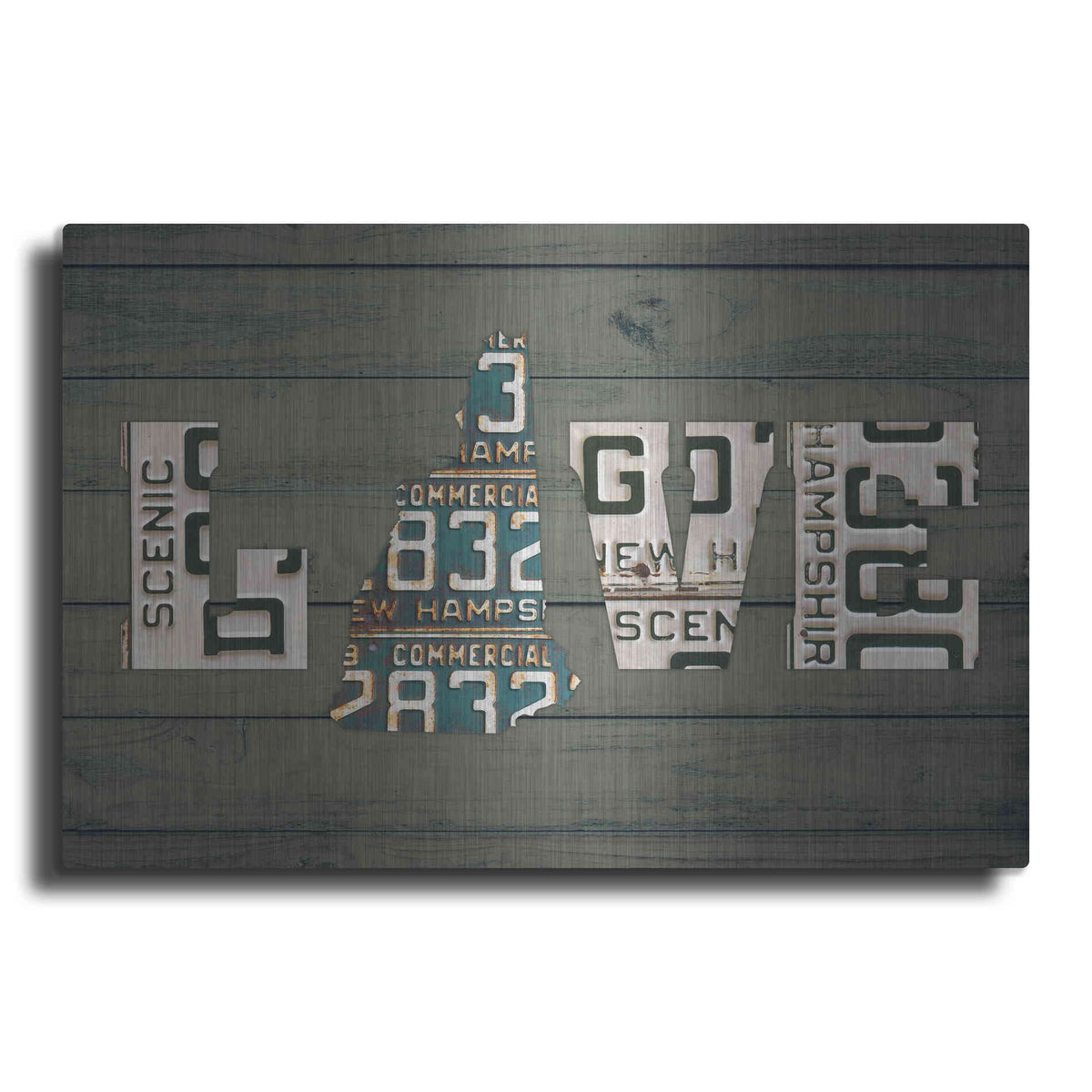 Luxe Metal Art 'NH State Love' by Design Turnpike, Metal Wall Art