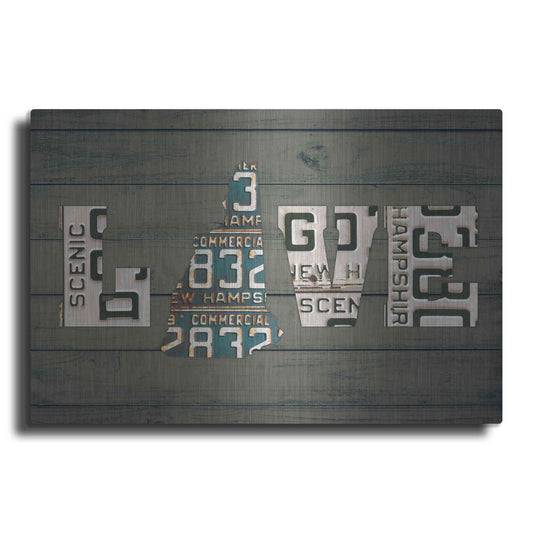 Luxe Metal Art 'NH State Love' by Design Turnpike, Metal Wall Art