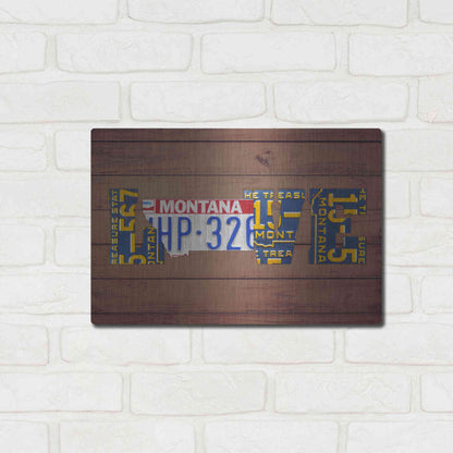 Luxe Metal Art 'MT State Love' by Design Turnpike, Metal Wall Art,16x12