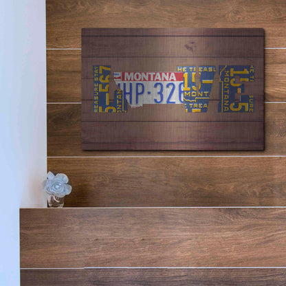 Luxe Metal Art 'MT State Love' by Design Turnpike, Metal Wall Art,16x12