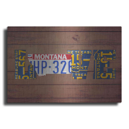 Luxe Metal Art 'MT State Love' by Design Turnpike, Metal Wall Art