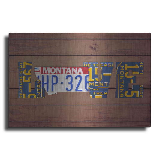 Luxe Metal Art 'MT State Love' by Design Turnpike, Metal Wall Art