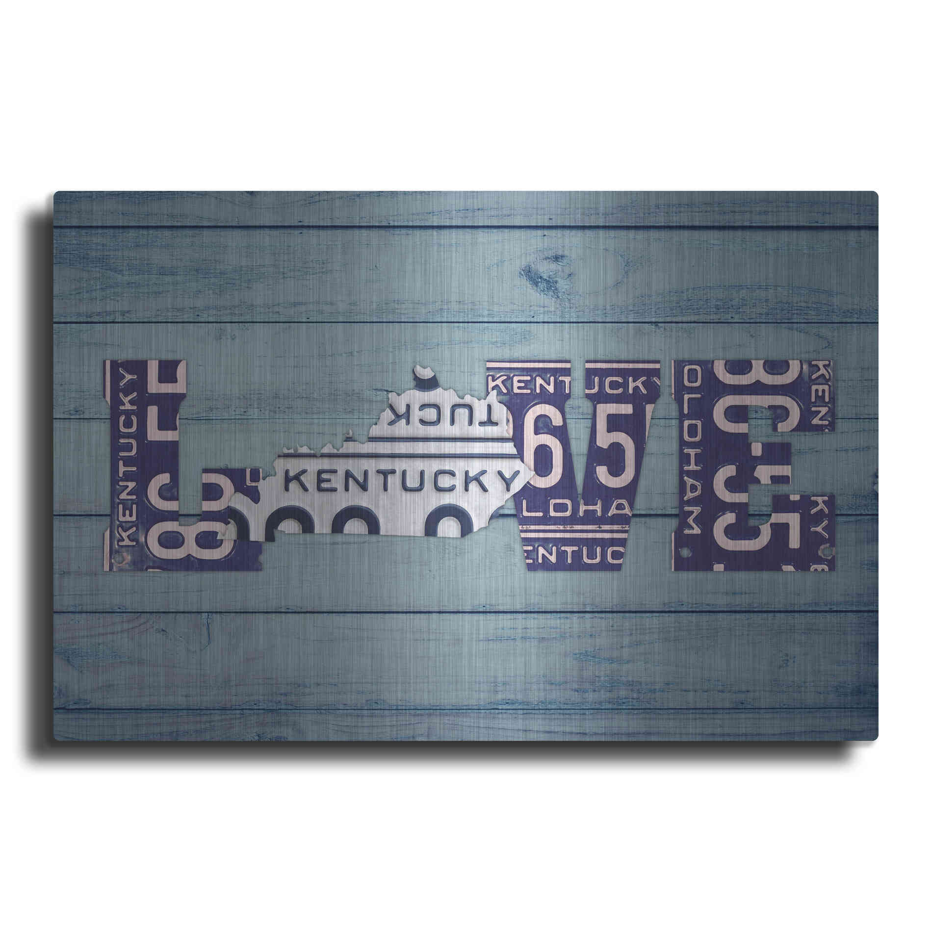 Luxe Metal Art 'KY State Love' by Design Turnpike, Metal Wall Art