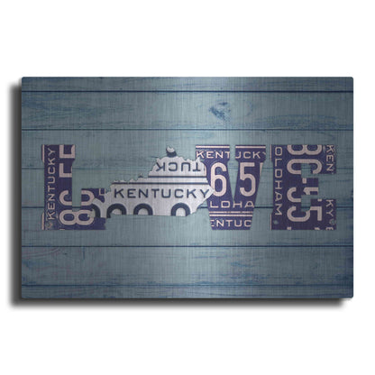 Luxe Metal Art 'KY State Love' by Design Turnpike, Metal Wall Art