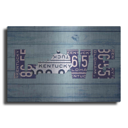 Luxe Metal Art 'KY State Love' by Design Turnpike, Metal Wall Art