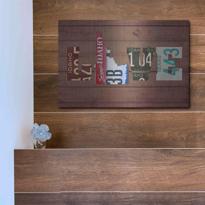 Luxe Metal Art 'ID State Love' by Design Turnpike, Metal Wall Art,16x12