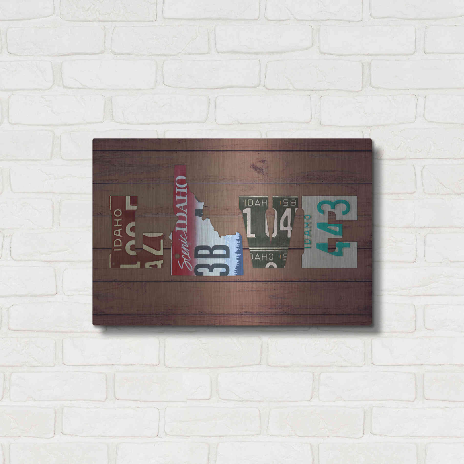 Luxe Metal Art 'ID State Love' by Design Turnpike, Metal Wall Art,24x16