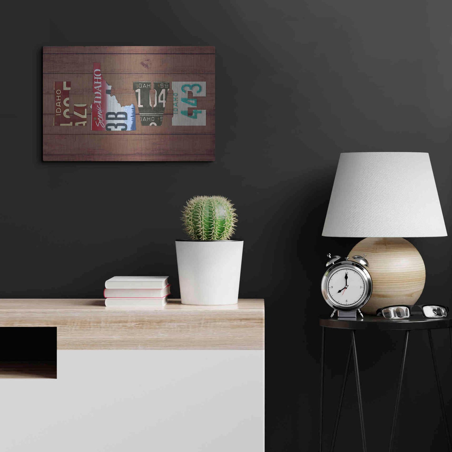 Luxe Metal Art 'ID State Love' by Design Turnpike, Metal Wall Art,24x16
