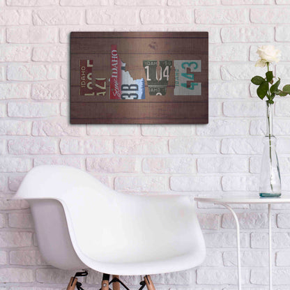 Luxe Metal Art 'ID State Love' by Design Turnpike, Metal Wall Art,24x16