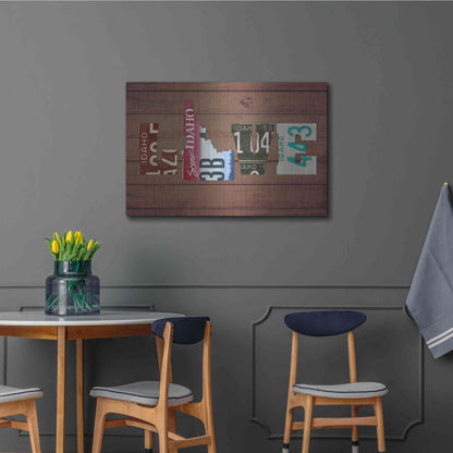 Luxe Metal Art 'ID State Love' by Design Turnpike, Metal Wall Art,36x24