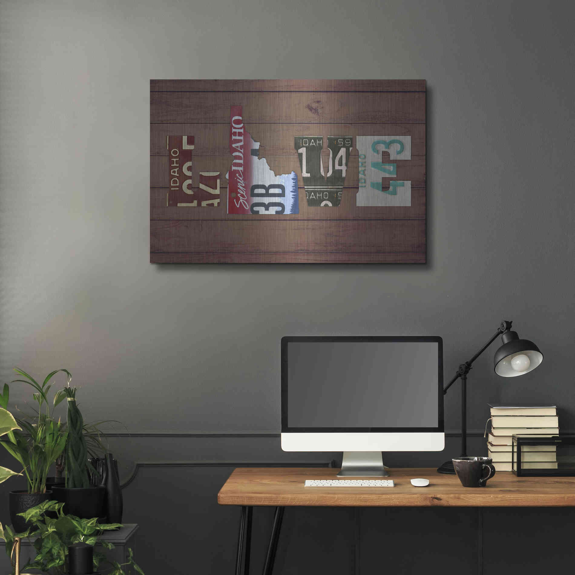 Luxe Metal Art 'ID State Love' by Design Turnpike, Metal Wall Art,36x24
