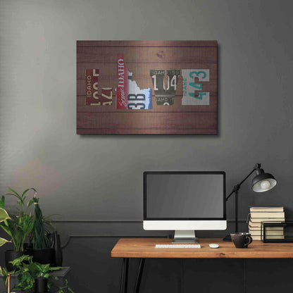 Luxe Metal Art 'ID State Love' by Design Turnpike, Metal Wall Art,36x24