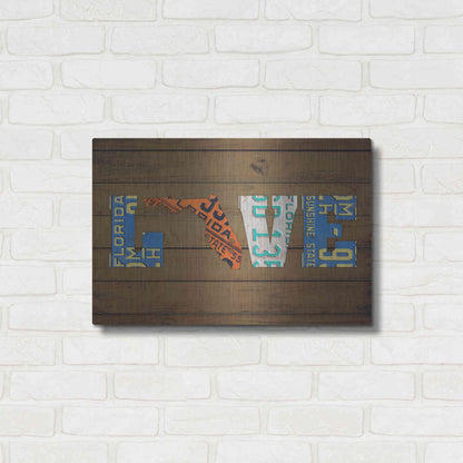 Luxe Metal Art 'FL State Love' by Design Turnpike, Metal Wall Art,24x16