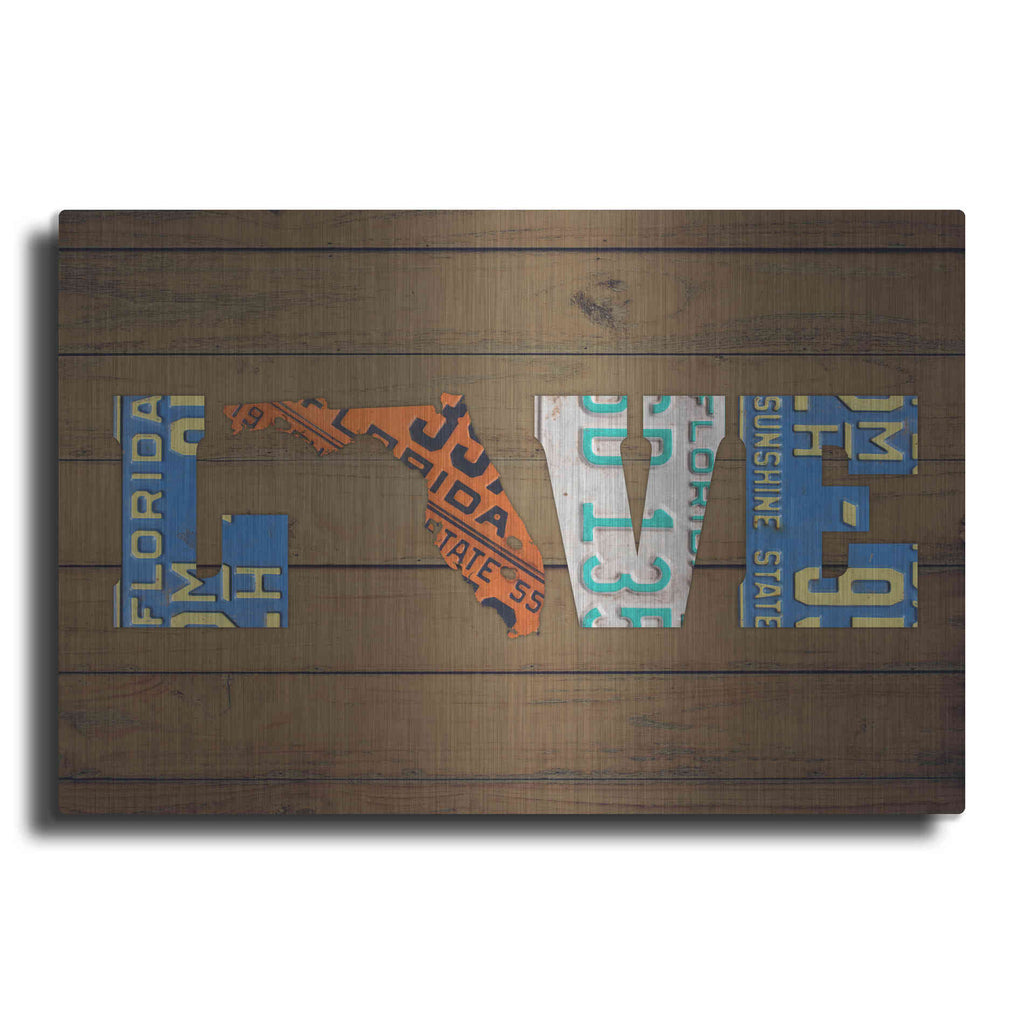 Luxe Metal Art 'FL State Love' by Design Turnpike, Metal Wall Art