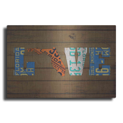 Luxe Metal Art 'FL State Love' by Design Turnpike, Metal Wall Art