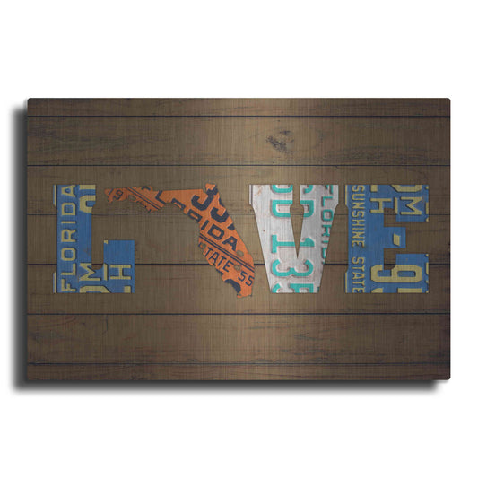 Luxe Metal Art 'FL State Love' by Design Turnpike, Metal Wall Art