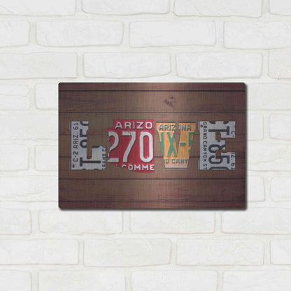 Luxe Metal Art 'AZ State Love' by Design Turnpike, Metal Wall Art,16x12