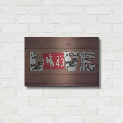 Luxe Metal Art 'WY State Love' by Design Turnpike, Metal Wall Art,24x16