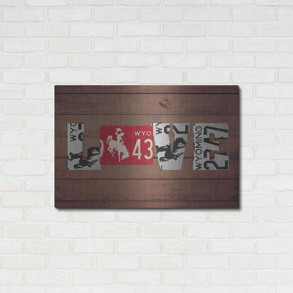 Luxe Metal Art 'WY State Love' by Design Turnpike, Metal Wall Art,36x24
