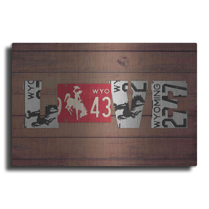 Luxe Metal Art 'WY State Love' by Design Turnpike, Metal Wall Art