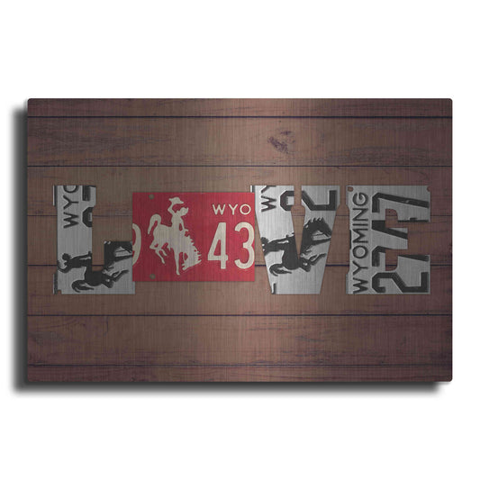 Luxe Metal Art 'WY State Love' by Design Turnpike, Metal Wall Art