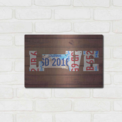 Luxe Metal Art 'SD State Love' by Design Turnpike, Metal Wall Art,16x12