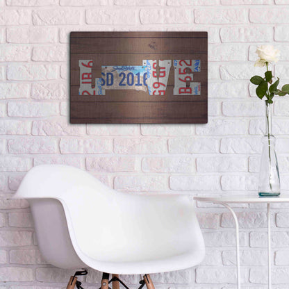 Luxe Metal Art 'SD State Love' by Design Turnpike, Metal Wall Art,24x16