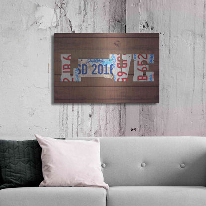 Luxe Metal Art 'SD State Love' by Design Turnpike, Metal Wall Art,36x24