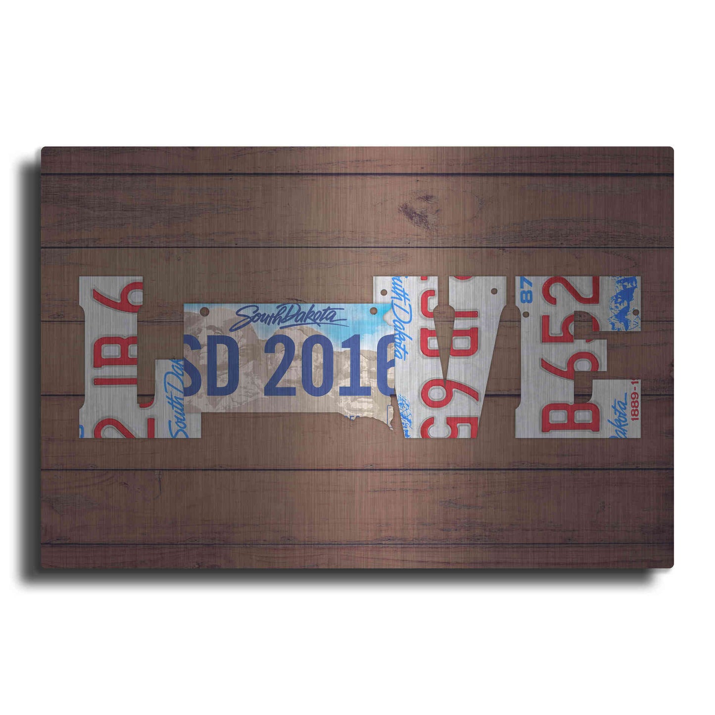 Luxe Metal Art 'SD State Love' by Design Turnpike, Metal Wall Art