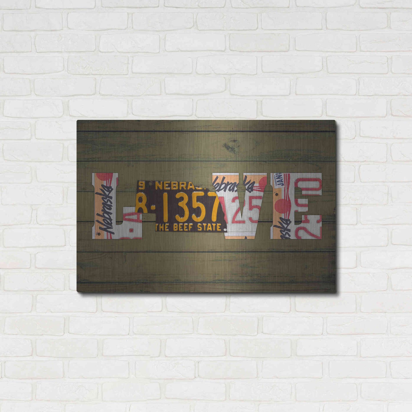 Luxe Metal Art 'NE State Love' by Design Turnpike, Metal Wall Art,36x24