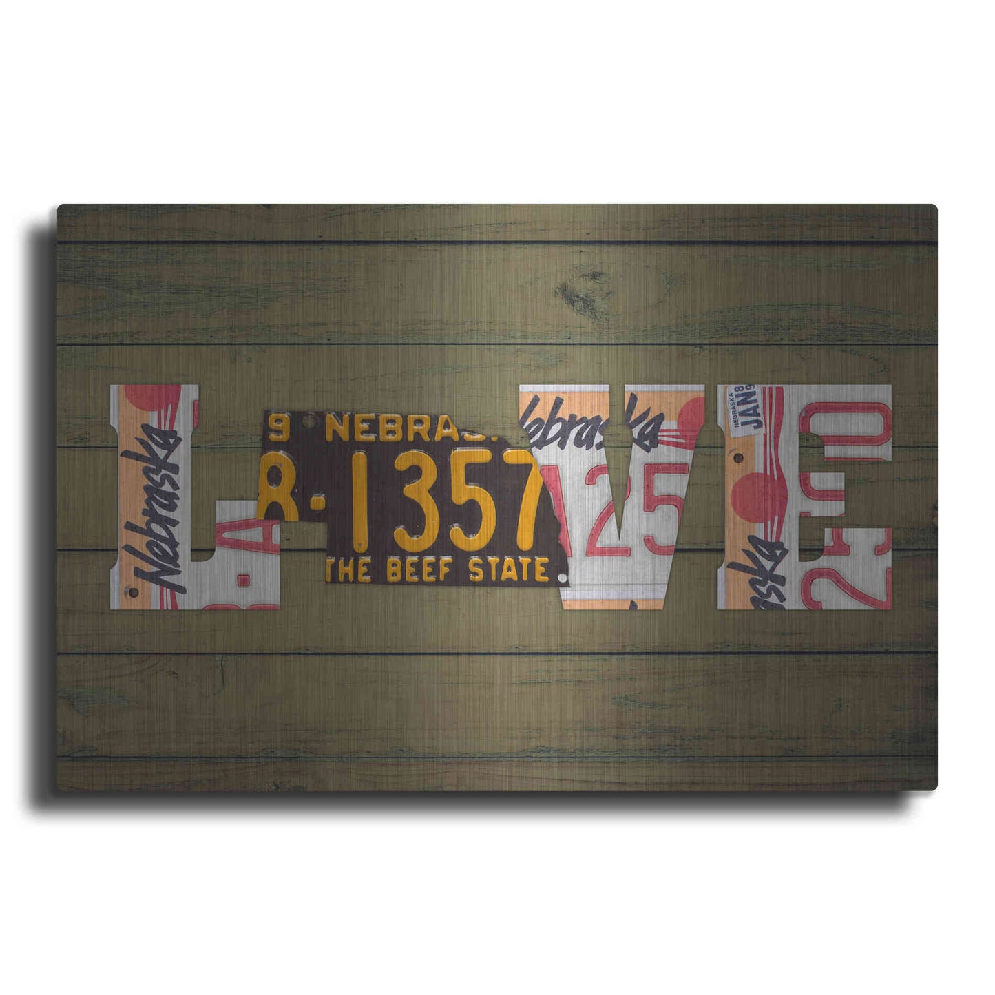 Luxe Metal Art 'NE State Love' by Design Turnpike, Metal Wall Art